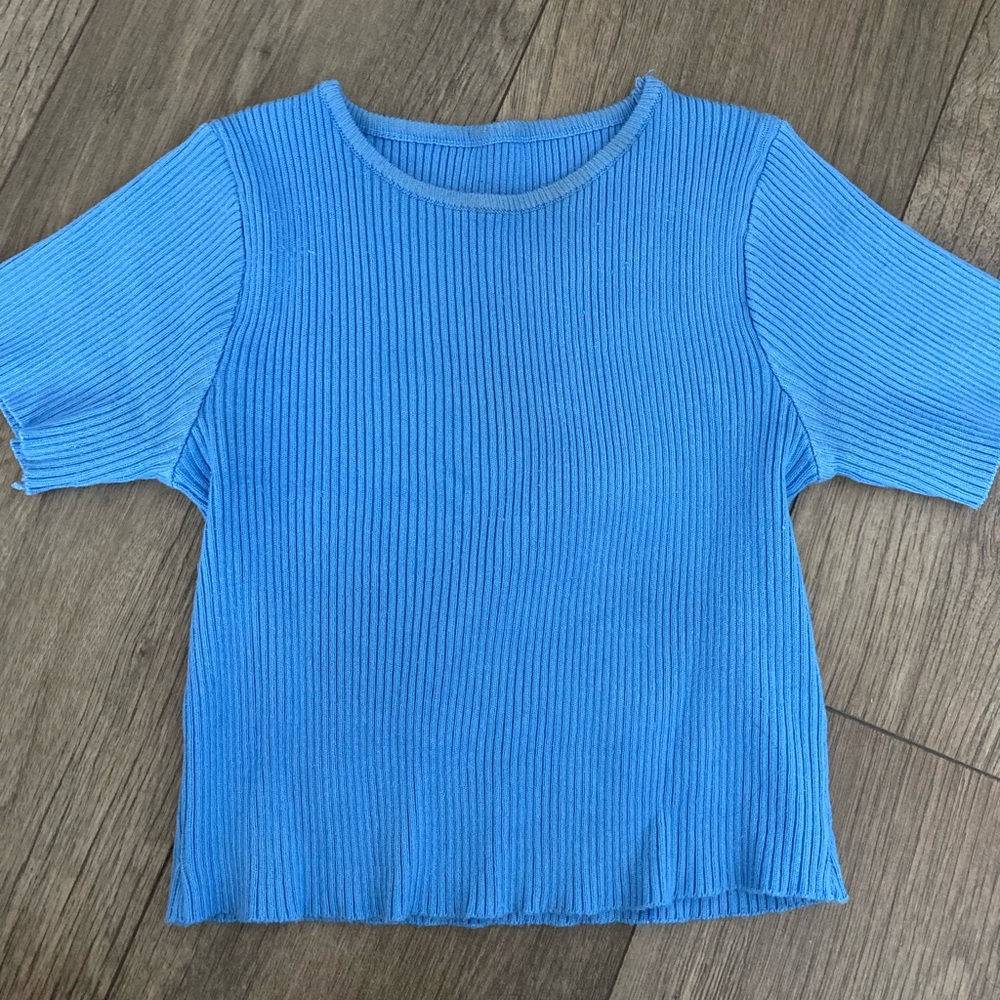 Blue Crop Top